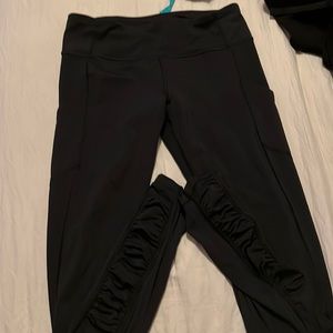 Lululemon leggings with ruffle on back
